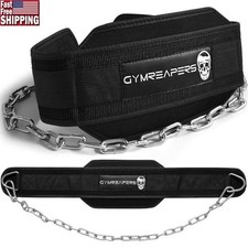 Dip Belt With Chain For Weightlifting Pull Ups Dips Steel Chain Weight Training