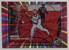 2021-22 Panini Donruss #14 Damian Lillard Franchise Features Pink Holo Laser