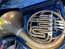 Rare French Horn, GDR Musical Instrument, With Case