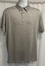Bad Birdie Polo Shirt Mens M Gray Golf Performance Stretch Short Sleeve Preppy