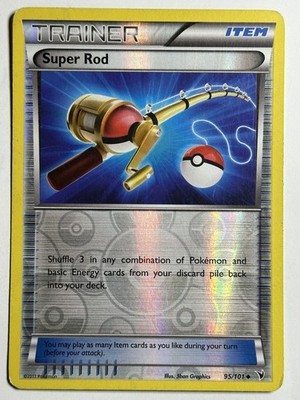 Super Rod Reverse Holo Noble Victories 95/101 MP-LP Pokémon Card