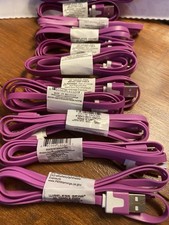 Wireless Gear, 3 Foot Micro USB Flat Cable, Lot Of 11 Purple