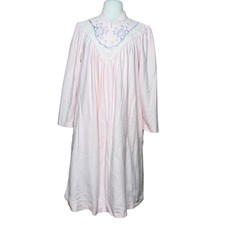 Vintage Vanity Fair Fleece Nightgown Pink Size Medium