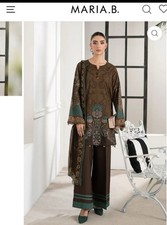 3 Piece Embroidered Cambric Suit medium Maria B