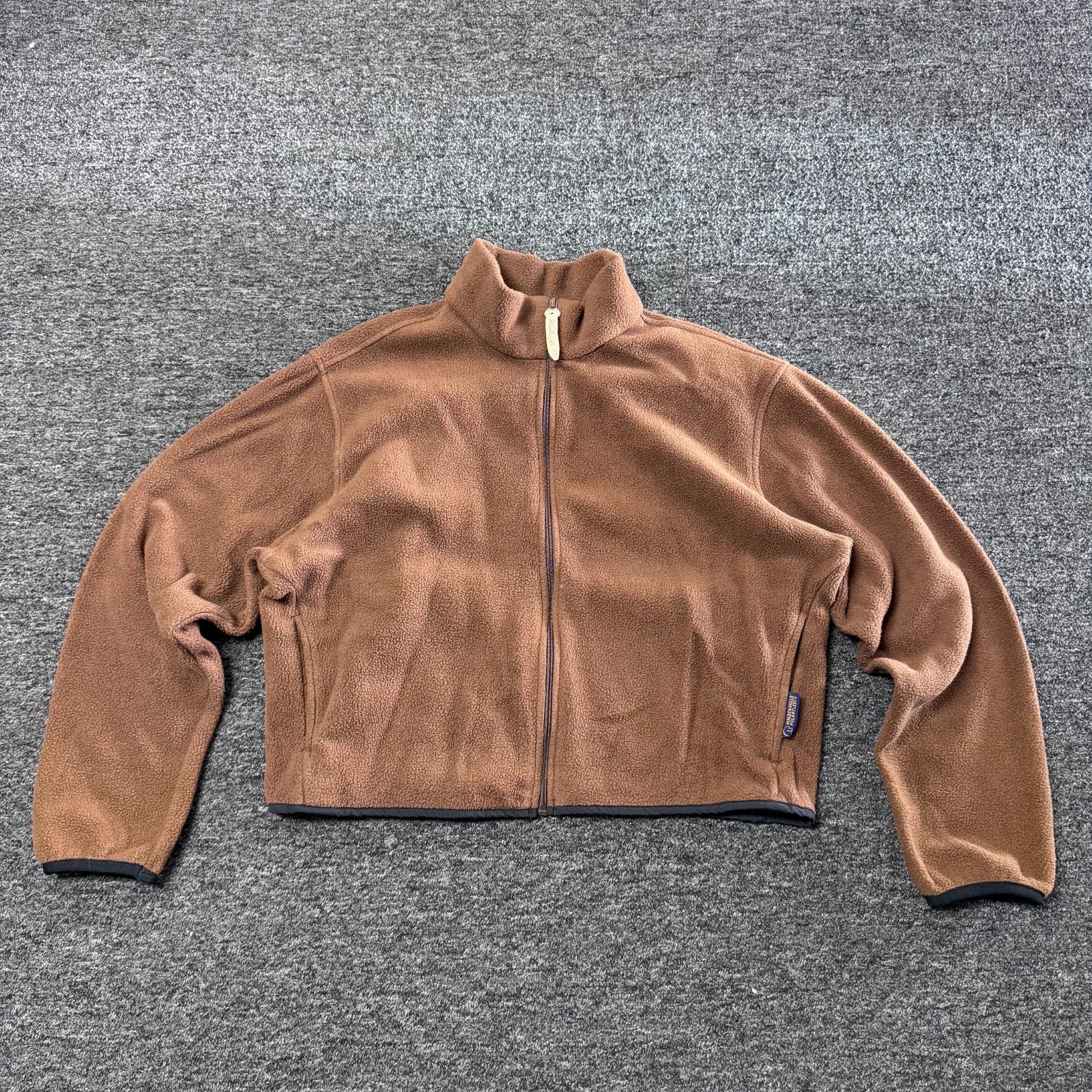 Vintage Y2K Woolrich Fleece Zip Up Sweater Jacket Womens - Sz XL Brown