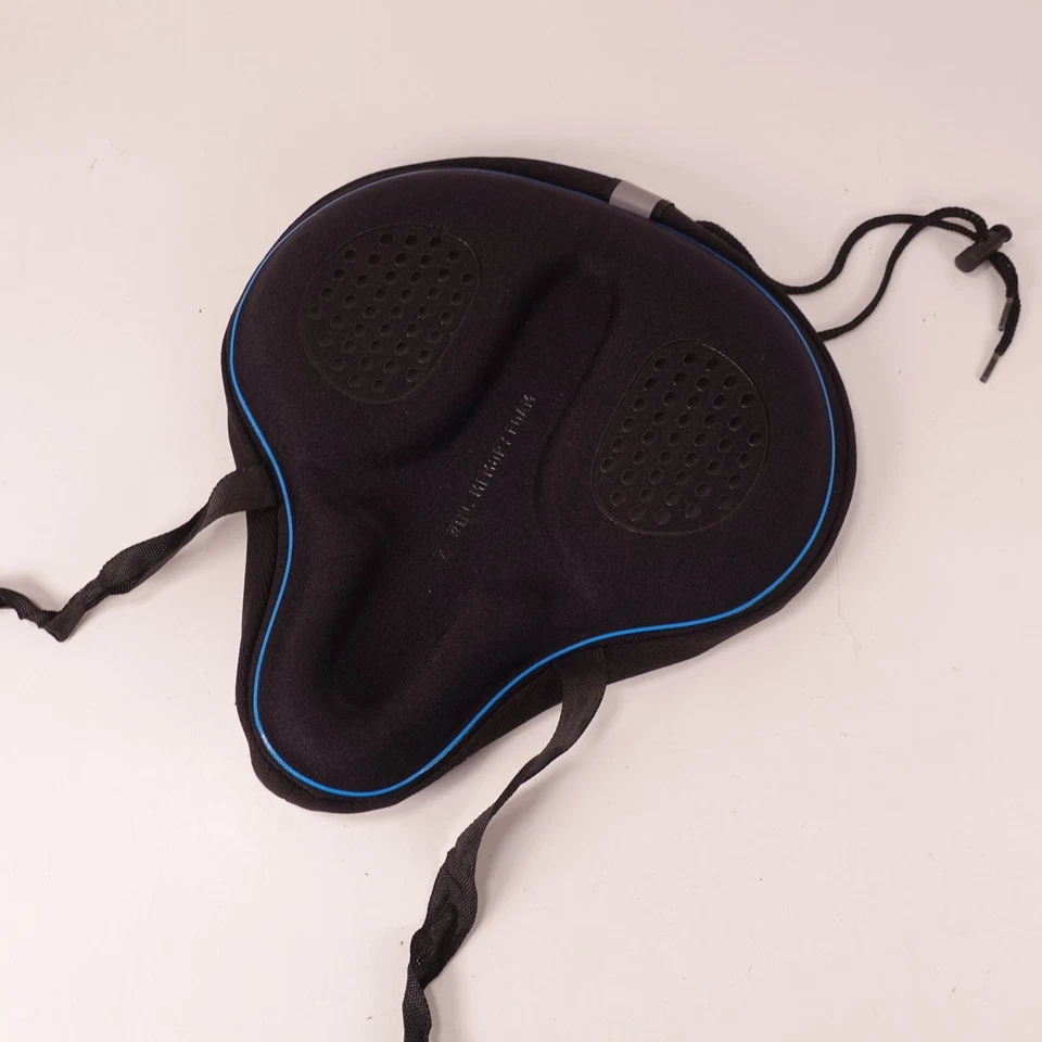 Housse De Selle De Vélo En Mousse À Mémoire X Wing Noir Bord Bleu Confortable - Photo 1/4