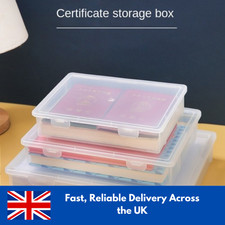 Clear Document Organizer Plastic A4 Organizing Box Certificate File Container