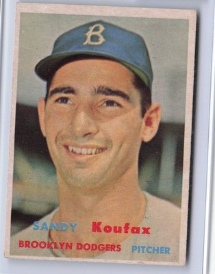 1957 Topps Sandy Koufax #302 Mid-Series - Dodgers - Ex - D4925 HOF