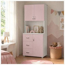Kinderzimmerschrank Rosa Wei&szlig;