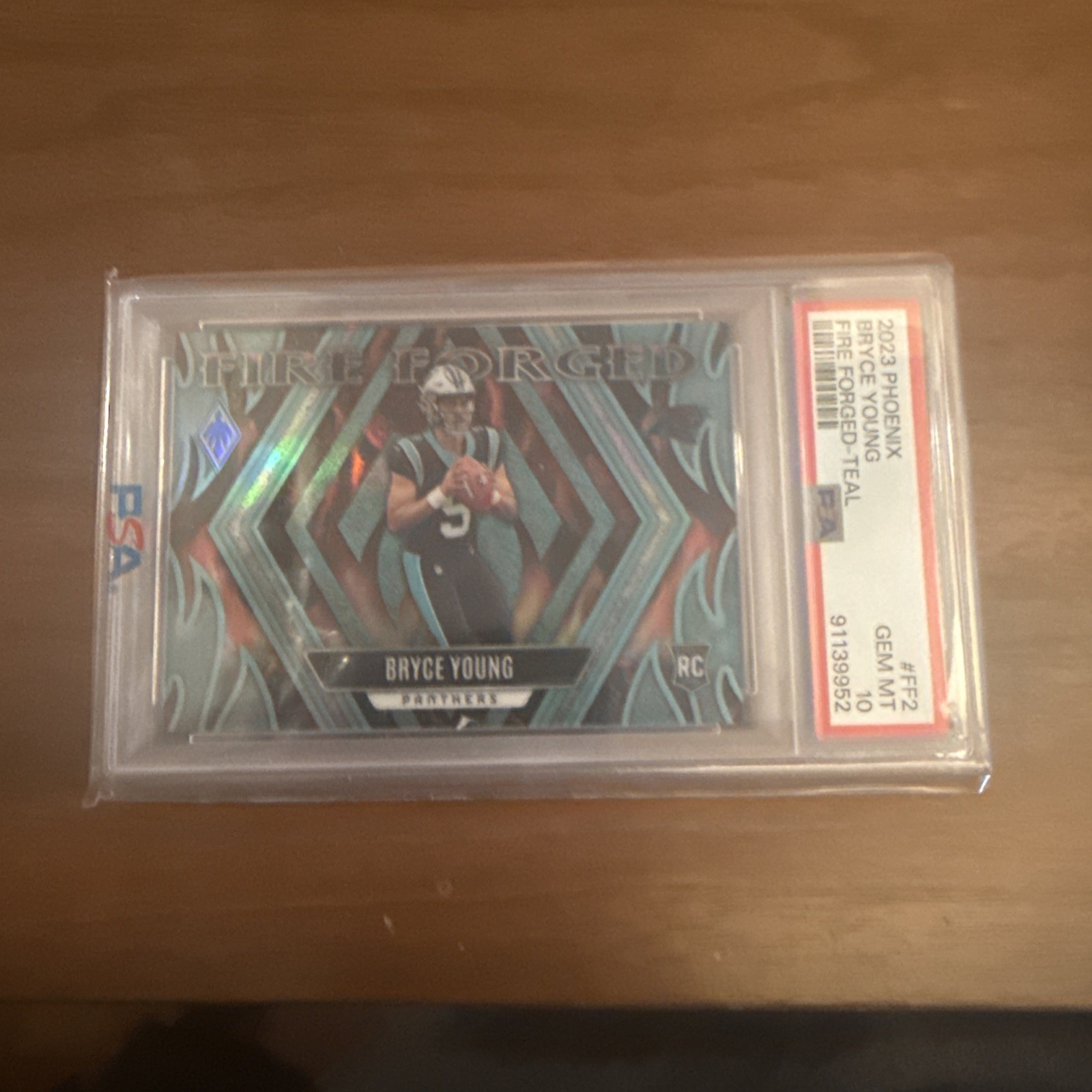 2023 Panini Phoenix Fire Forged Teal #FF2 Bryce Young RC Rookie /150 PSA 10