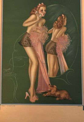 RARE Pinup Girl Calender -1940 s Salesman s Sample - Artist: BILLY DEVORSS -NICE