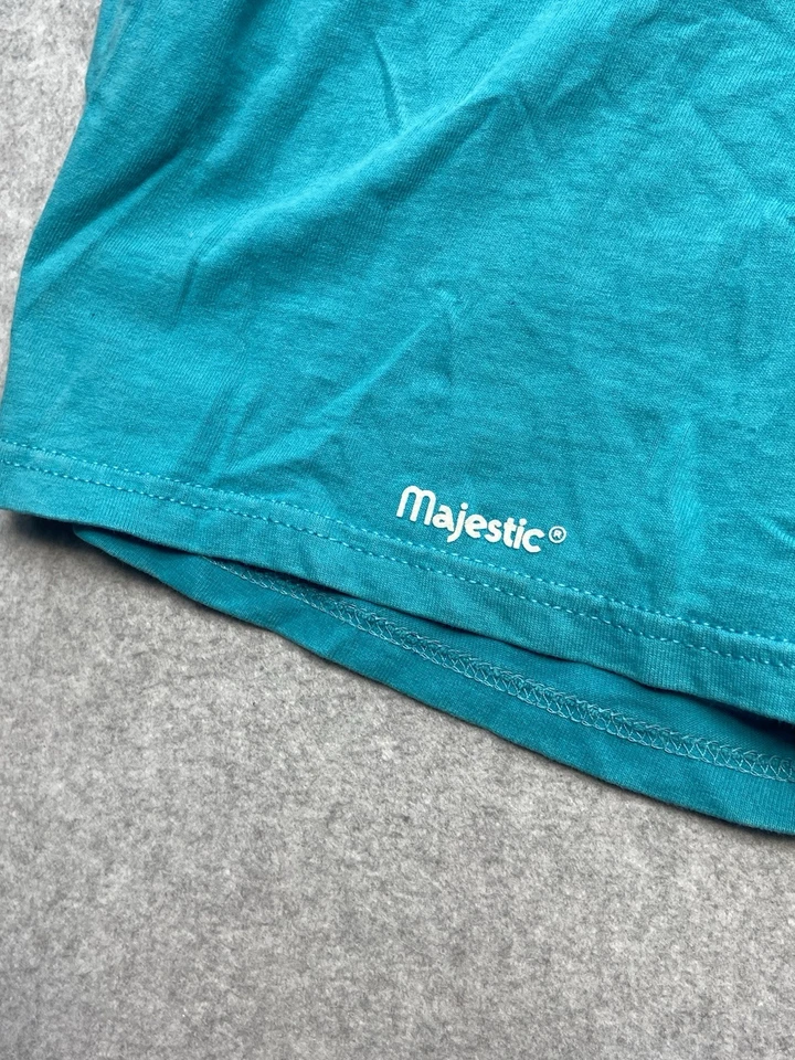 Pantalones Cortos Deportivos Vintage Majestic Talla L Verde Azulado Hechos en EE. UU. Foto 2 de 4