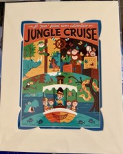2025 Disney Parks Dave Perillo Jungle Cruise Print A Pun Filled River Adv 14x18”