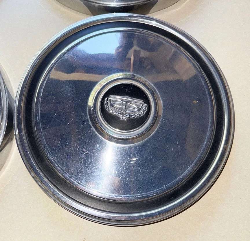 4 tapacubos metálicos Ford Grand Torino Ranchero Mercury Montego 1972-1976 cromados Foto 3 de 4