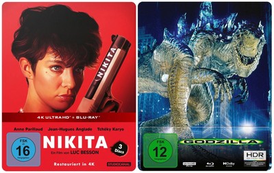 Nikita + Godzilla im Set - 4K Ultra HD Steelbook # UHD+BLU-RAY-SET-NEU