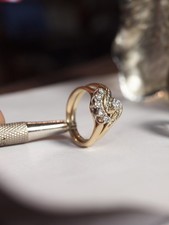 10K YELLOW GOLD NATURAL DIAMOND WEDDING RING SET - TDW : 0.59 - READ DESCRIPTION