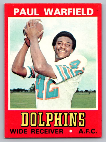 1974 WONDER BREAD #26 PAUL WARFIELD MIAMI DOLPHINS