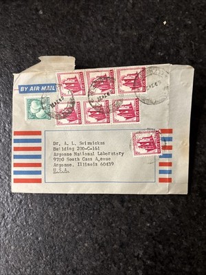 Rare Argonne Letter From Professor B. D. Nageswara Rao