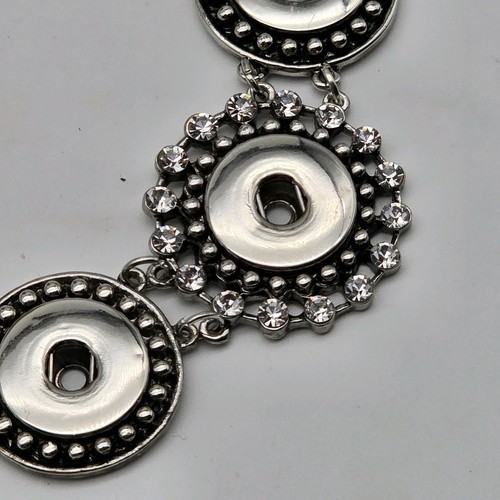 Silver Tone Statement Necklace for Ginger Snaps Noosa Charms - Picture 9 of 11
