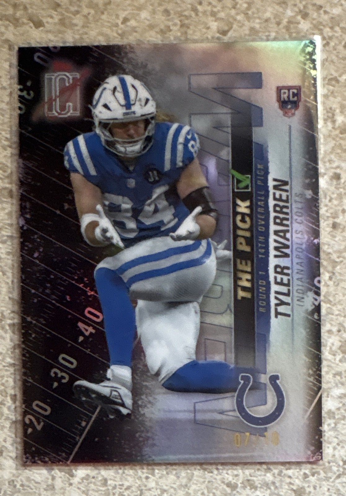 2025 Topps Signature Class Tyler Warren RC #TP-14 /10 The Pick HOLO SSP COLTS
