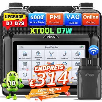 XTOOL D7W   OBD2-Scanner mit Vollsystemdiagnose und Schlüsselprogrammierung