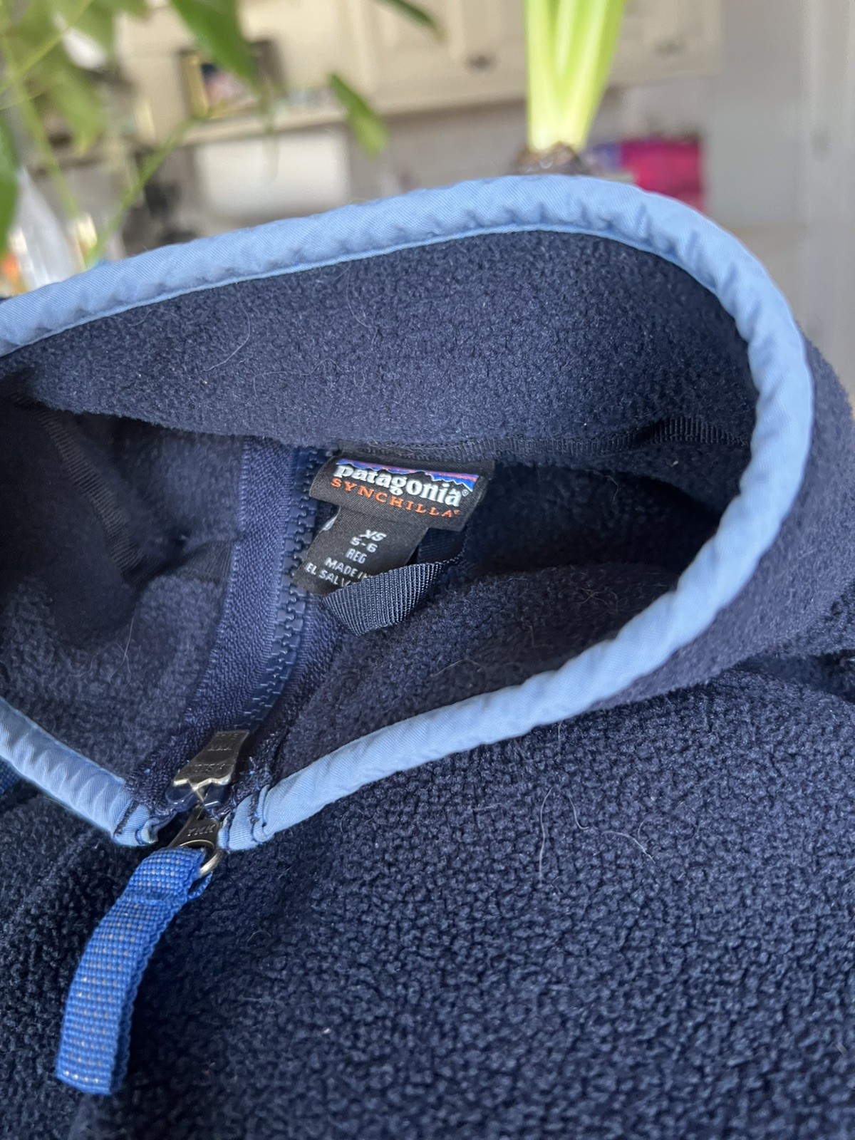 Patagonia Jacket Boys X-Small 5-6 Blue Long Sleeve Full Zip Pockets Synchilla thumbnail 2