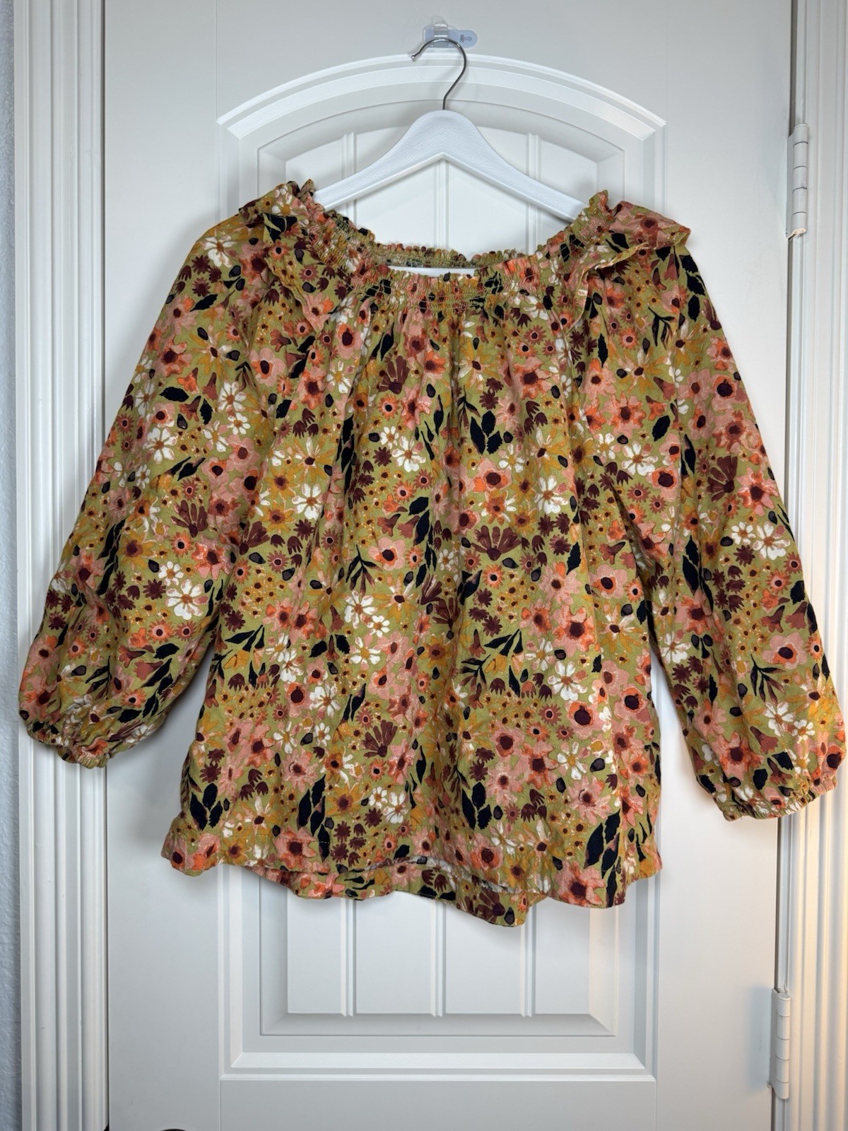Sonoma Floral Print Off-The -Shoulder Cotton Top - Women’s Size M