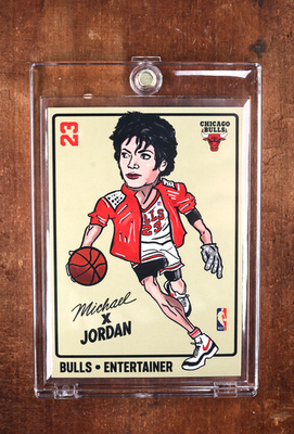 Rare 1984 Michael Jordan X Michael Jackson Card King of Dunk | eBay