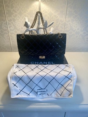 Chanel 2.55 Reissue Metallic Blue Shoulder Hand Bag