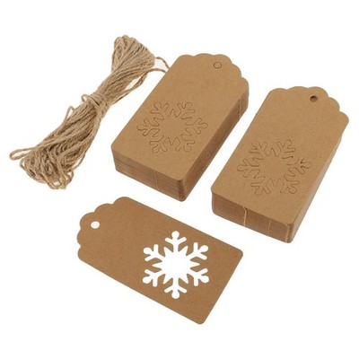 100 Stück Geschenkaufkleber Schneeflockenpapier