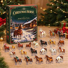 Horse Advent Calendar 2026 24 Day 2D Acrylic Ornaments Equestrian Gift