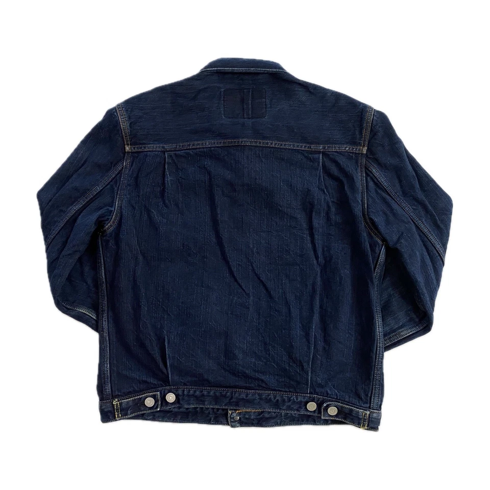 Levi’s Type 2 14oz Rigid Raw Denim Blanket Lined Indigo Jacket | Size L - Image 2 of 4