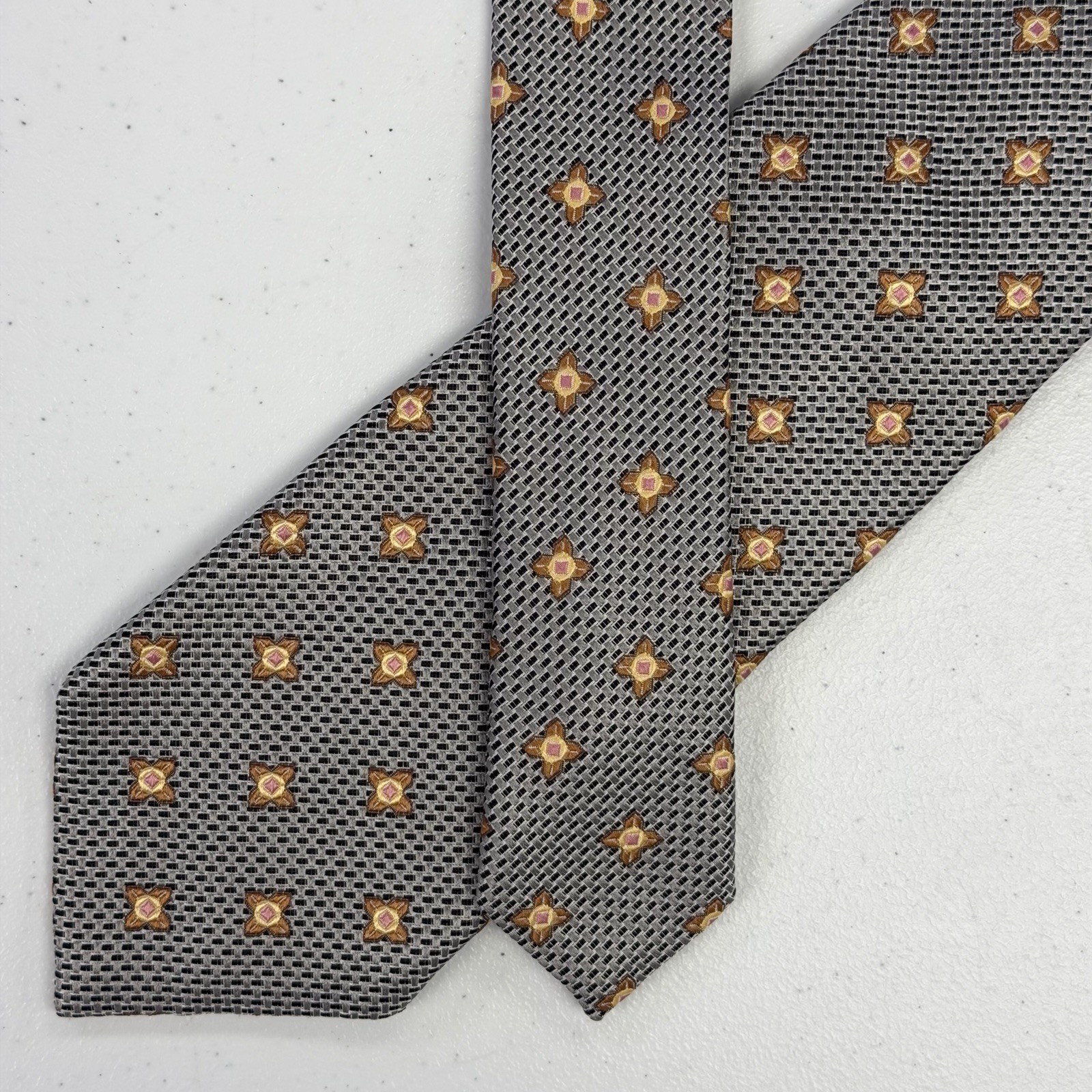 Peter Millar Men's Gray Geometric Pattern Jacquar… - image 1