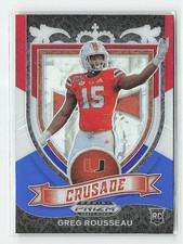 2021 Prizm Draft Picks Greg Rousseau Red White & Blue #179 Crusade RC Hurricanes