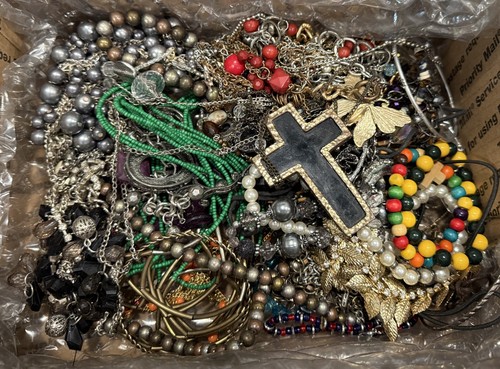 342: 10+ lbs. DOUBLE Crafting Junk Bead Lot for Jewelry Making Re-Purpose