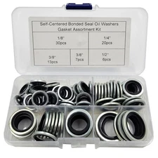 Self-Centered Bonded Seal Oil Washers Drain Plug Gasket Assortment Kit
