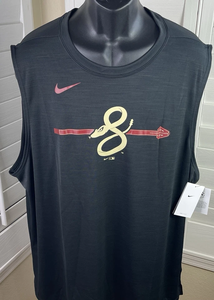 Nike Dri-Fit MLB Arizona Diamondbacks Black Tank Shirt - Men’s Size 2XL - NWT - Image 2 of 4