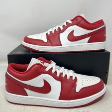 Nike Air Jordan 1 Low Shoe Varsity Red White Mens 11.5 No Lid 553558-166