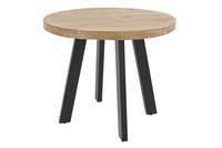 Esszimmertisch Rund 140 Cm Akazienholz Naturfarben Schwarz Sophia