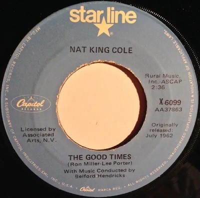 Nat King Cole Ramblin Rose / The Good Times BLUE LABELS Vinyl Single 7inch