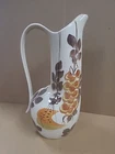 Vintage Red Wing Pottery Tampico Random Fruit Tall Pitcher Hand Painted 12.5”