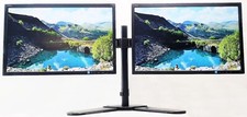 DUAL 2 x 22" 1680 x 1050 MONITOR  PC HOME OFFICE BUNDLE + NEW STAND