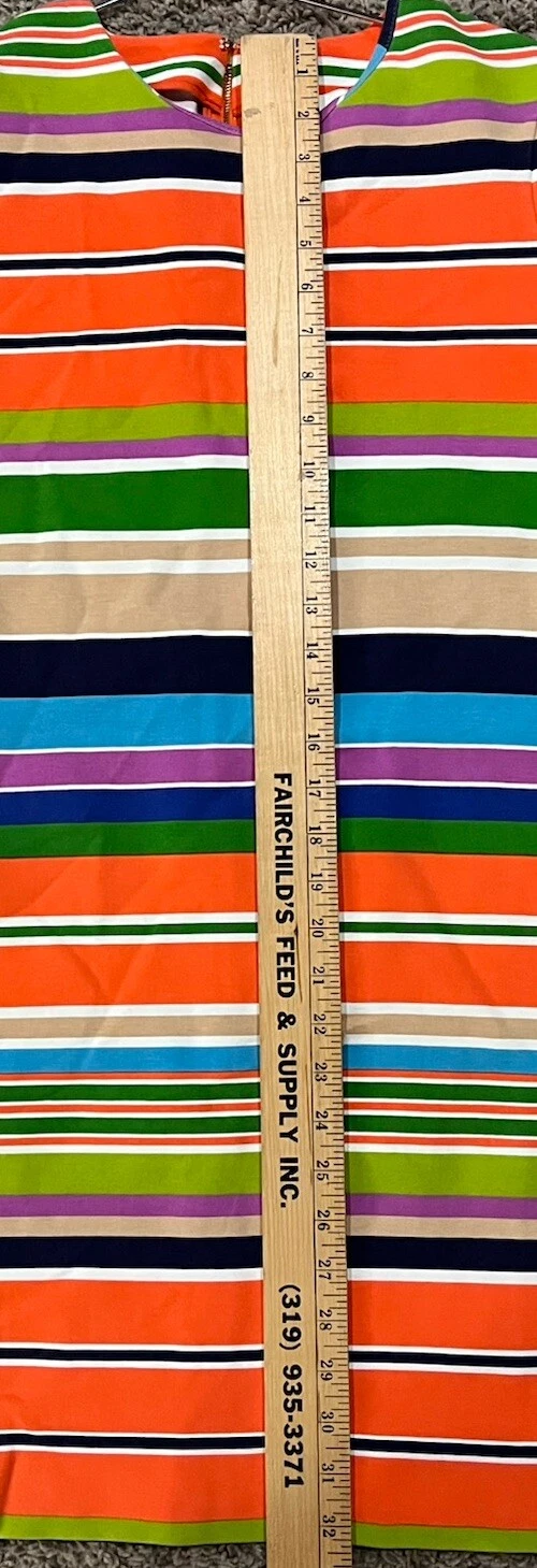 Abito da lavoro ufficio Kate Spade arancione blu Nico taglia 8