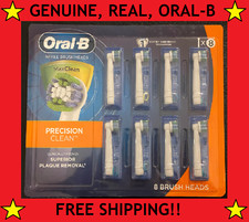 GENUINE 8 ORAL-B Precision Clean Replacement Toothbrush Tooth Brush Heads Max