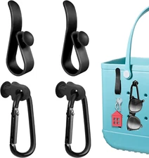 4PCS Hooks Set Bogg Bag Accessories, Insert Carabiner Key Chain Holder Charms