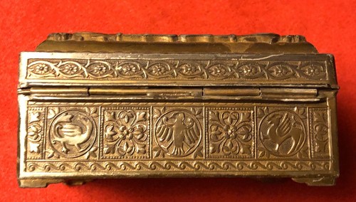 Vintage Messing Kupfer Orientalisch Repousse Zigarette Humidor Markt Zigarette Zigarre - Bild 5 von 11