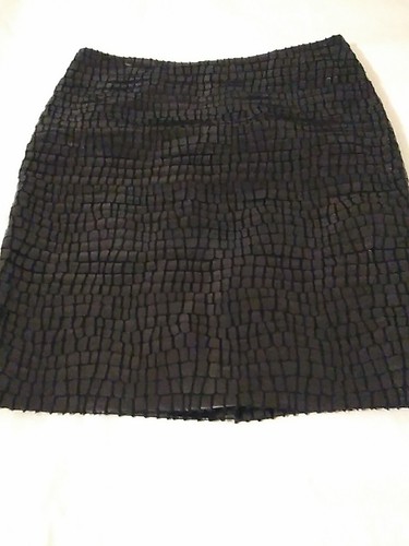 Anne Klein Black Pencil Skirt Faux Croc Size 8 - Picture 6 of 12