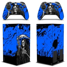 Skin Wrap FOR XBOX SERIES X Gaming Console+2 Controller Sticker Decal Grim-U