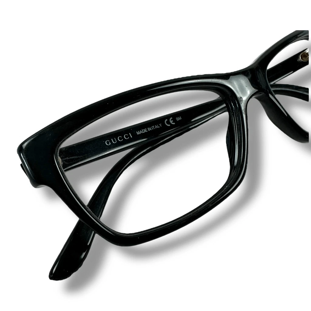 Gucci Women's Eyeglasses Style 3562 Rectangular Frame Black Secretary Academia
