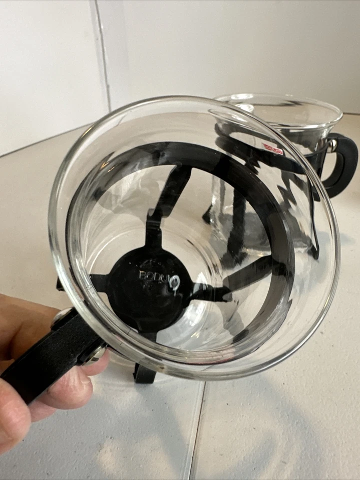 Tazas de café de vidrio vintage negras BODUM SUIZA DIFÍCIL DE ENCONTRAR té espresso bistró sin usar Foto 3 de 4